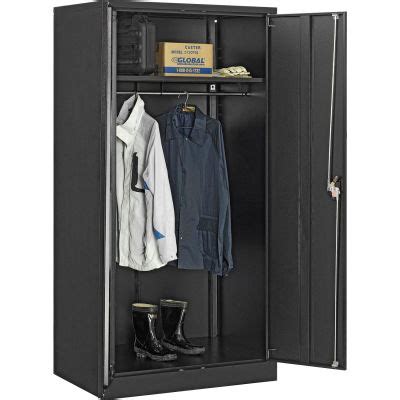 assembly direction fedmac new steel wardrobe closet cabinet|Global Industrial™ Wardrobe Cabinet Assembled 36x24x72 Black.